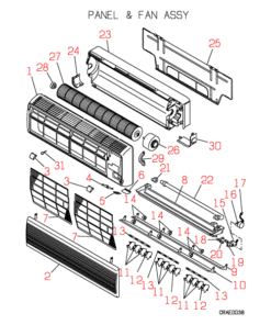 SRK288CENF-A PANEL AND FAN ASSY