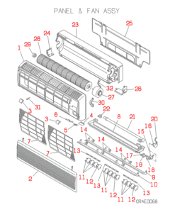 SRK328HENF-A2 PANEL AND FAN ASSY