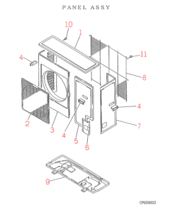 FDC254HEN PANEL ASSY