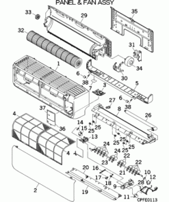 FDK22KXZE1/F PANEL AND FAN ASSY
