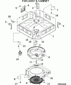FDT90KXZE1/F FAN ASSY AND CABINET