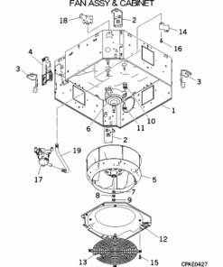FDTC45KXZE1/F FAN ASSY AND CABINET