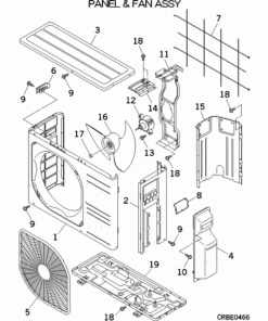 SCM40ZS-W PANEL AND FAN ASSY