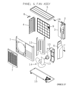 SCM68ZA-1 PANEL AND FAN ASSY