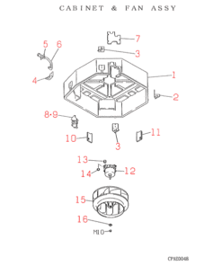FDTN306HEN CABINET AND FAN ASSY