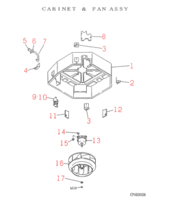 FDTN505HES CABINET AND FAN ASSY