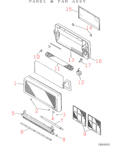 SKM283HENF-W PANEL AND FAN ASSY