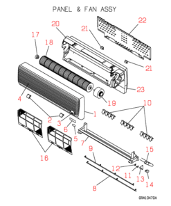 SKM285HENF-L PANEL AND FAN ASSY