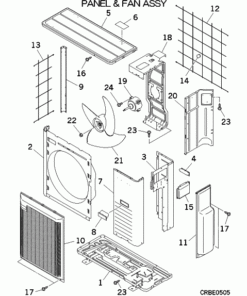 SCM71ZS-W PANEL AND FAN ASSY