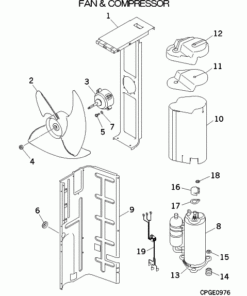 FDCA100VSA-W/1 FAN AND COMPRESSOR