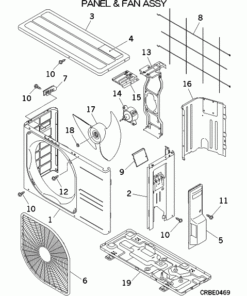 SRC35ZSA-W/B PANEL AND FAN ASSY