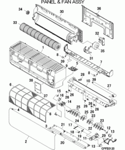 FDK28KXZE1-W/A PANEL AND FAN ASSY