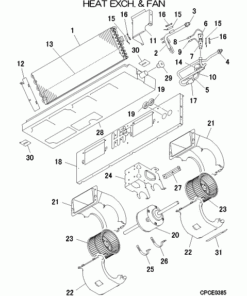 FDUT15KXE6F-W/1 HEAT EXCH. AND FAN