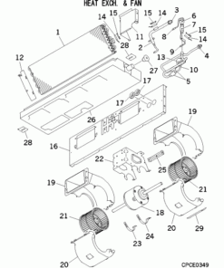 FDUT28KXE6F-W/1 HEAT EXCH. AND FAN
