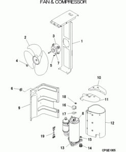 FDC155KXZES1-W/1 FAN AND COMPRESSOR