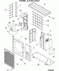 FDC90VNP/1 PANEL AND FAN ASSY