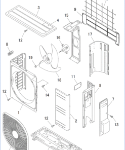 DXC24ZTLA-W PANEL AND FAN ASSY