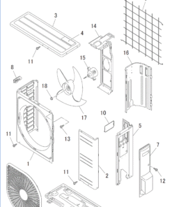 SRC60ZSXA-W/B PANEL AND FAN ASSY